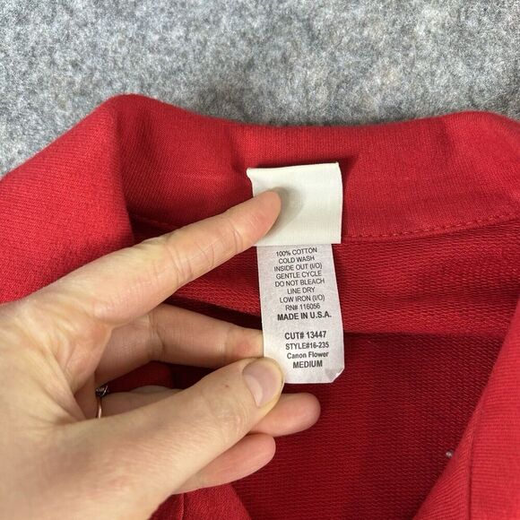 Jess & Jane Jacket Medium Rhinestone Zipper Canon Flower Floral Made In USA - Picture 5 of 8